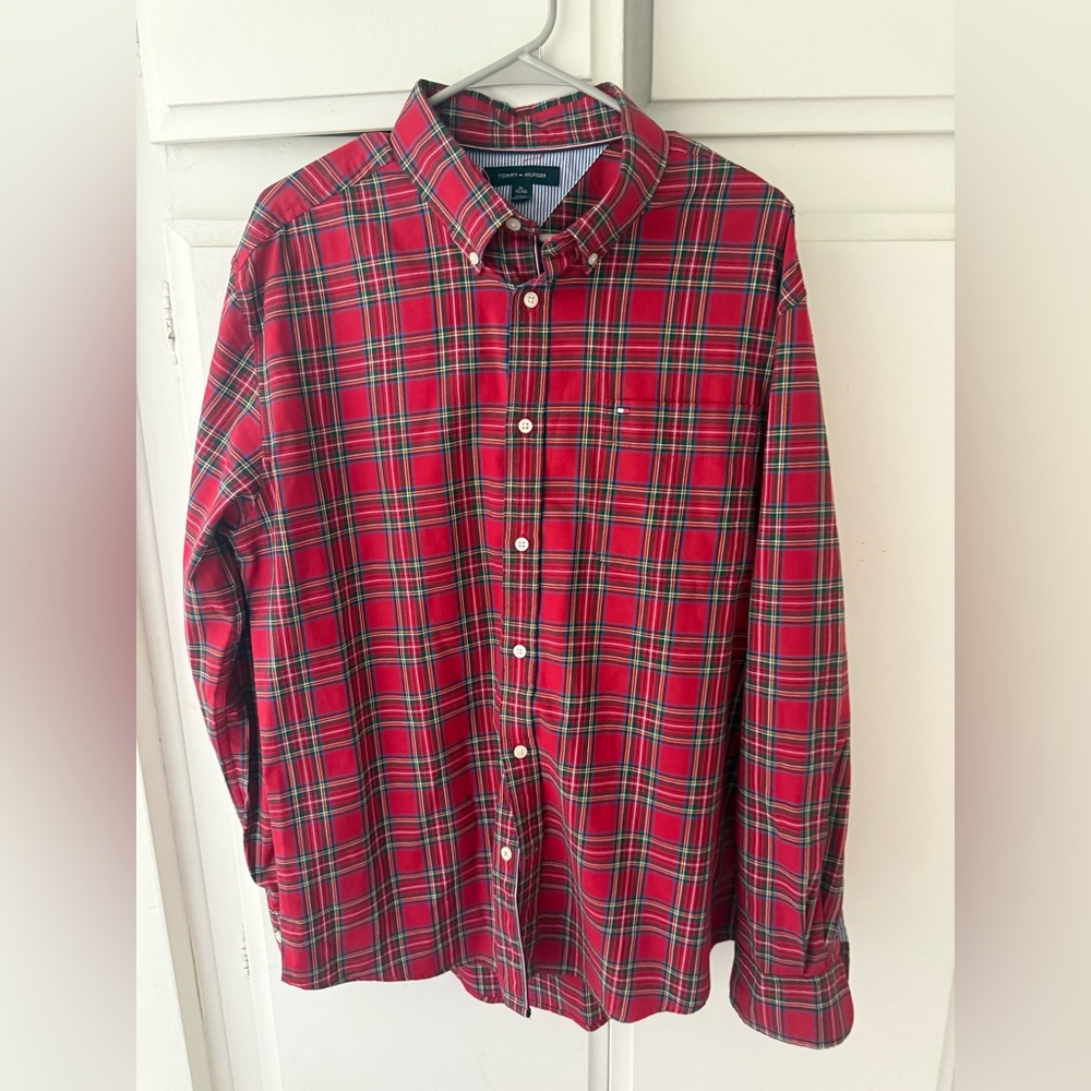 Tommy Hilfiger Red Plaid Shirt